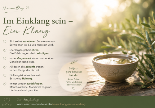 Im Einklang sein